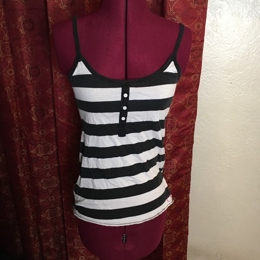 Black and white stripe tank top